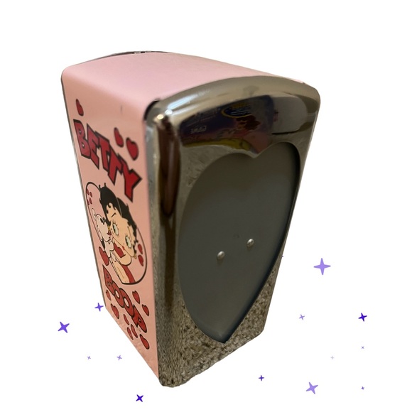 Vintage BETTY BOOP 1998 King Napkin Dispenser Holder 50's Diner Style W/napkins - Picture 5 of 9